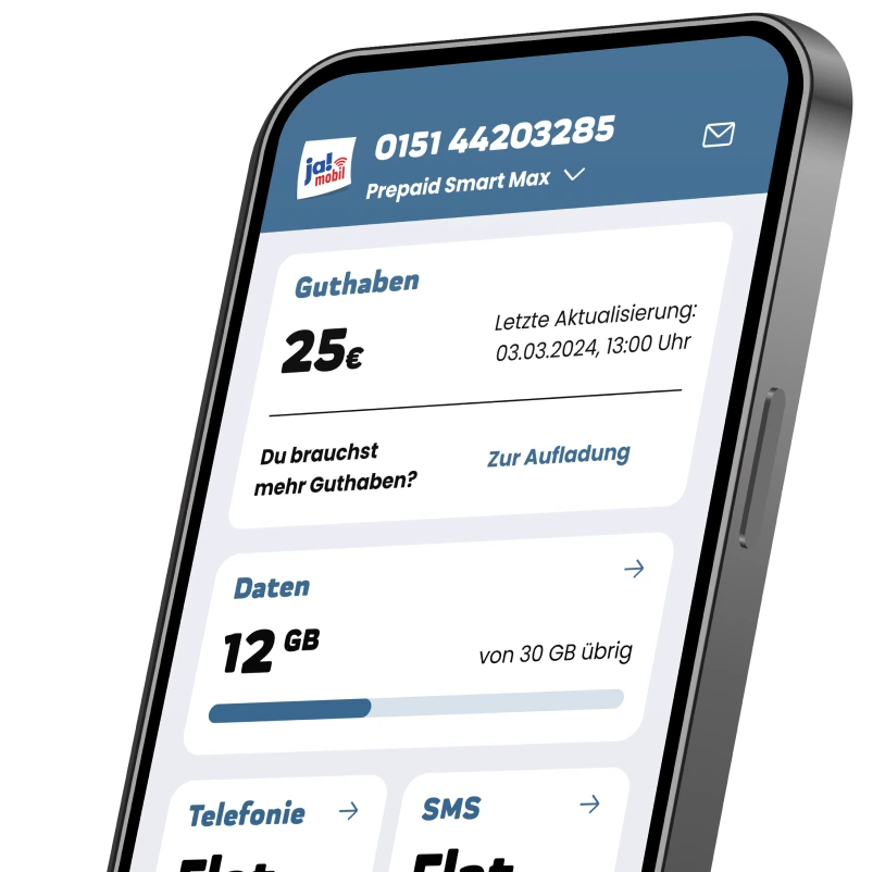 ja! mobil App - Startseite