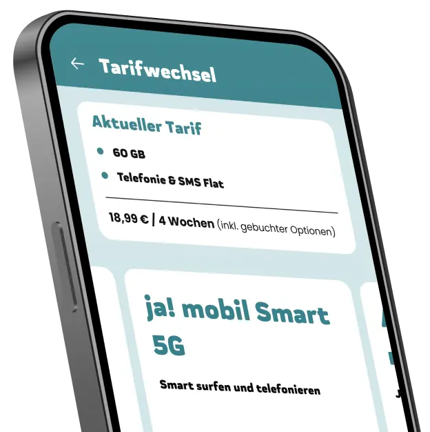 ja! mobil App - Tarfif wechseln