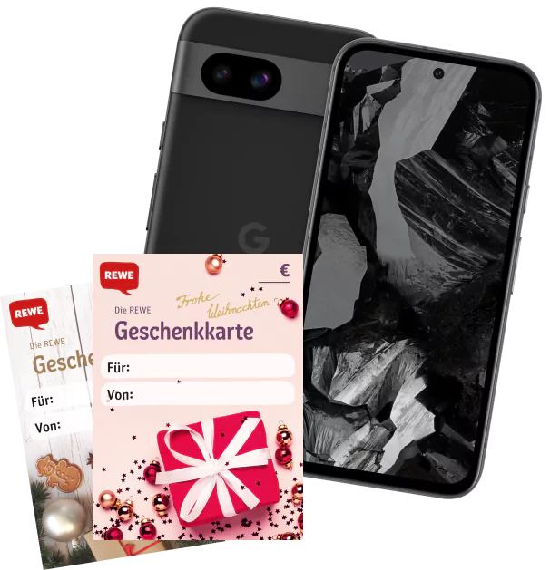 ja! mobil Weihnachts Gewinnspiel: Google Pixel und Rewe Geschenkkarte